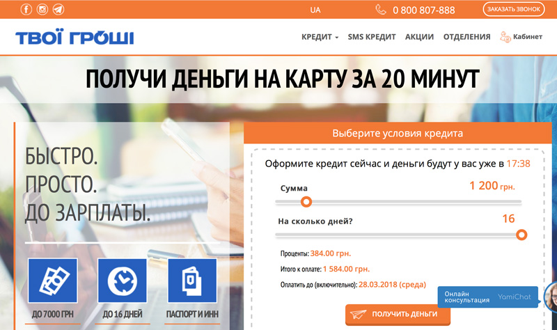 tvoi groshi - получить деньги online